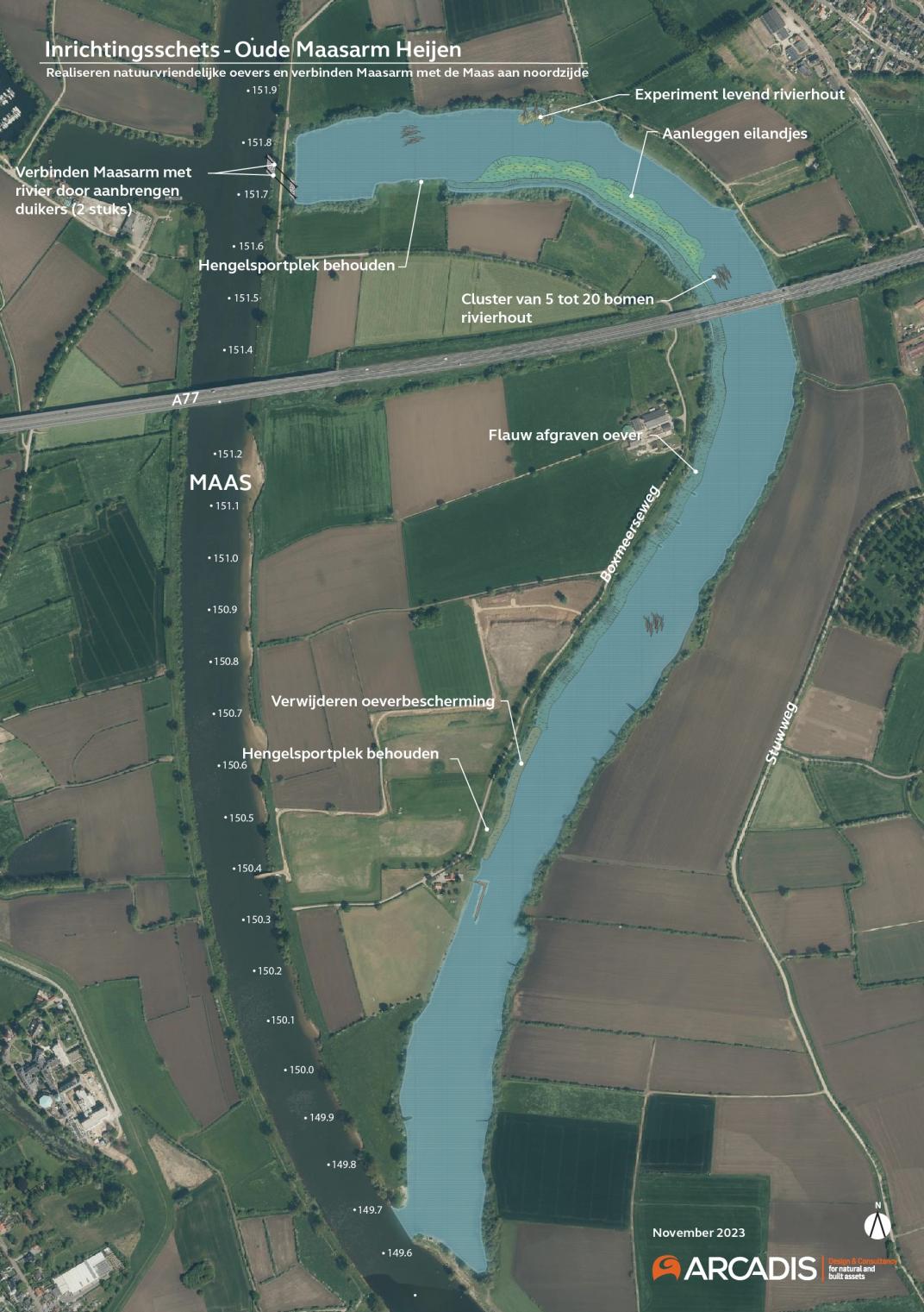 Luchtfoto oude maasarm