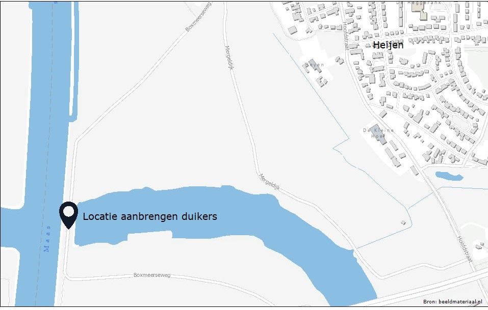 Kaartje locatie werkzaamheden