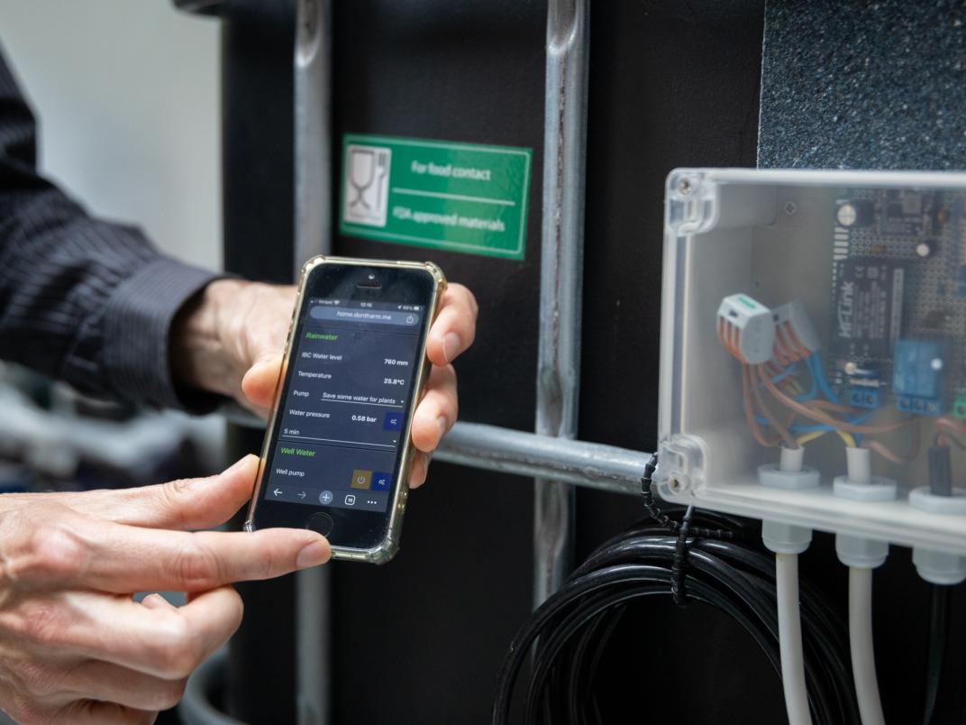 Foto water afkoppelen