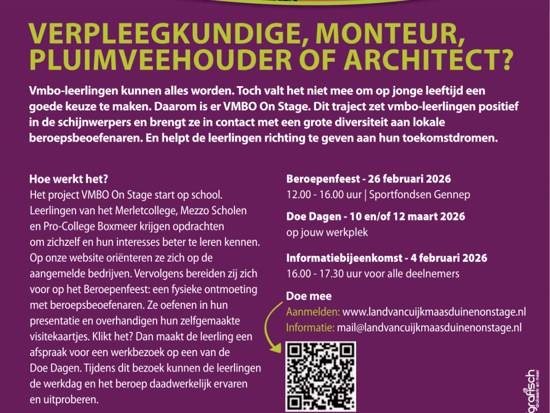 Flyer met tekst
