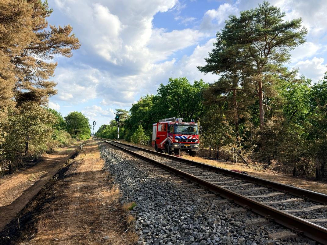 brandweerwegen vlak bij spoor