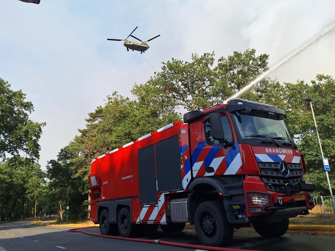 Brandweerwagen in actie 